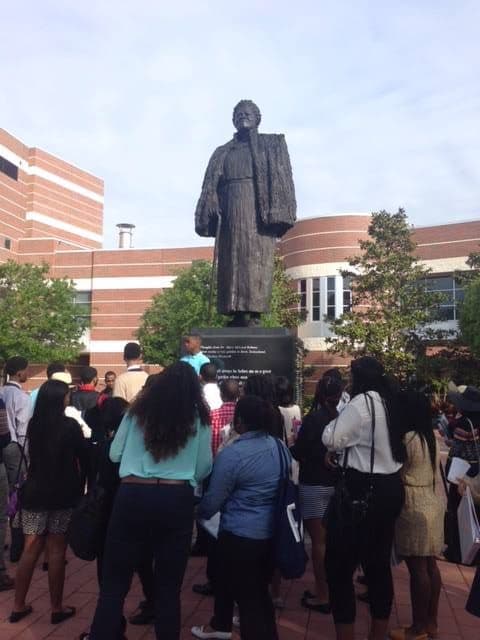 Students visiting HBCU campus